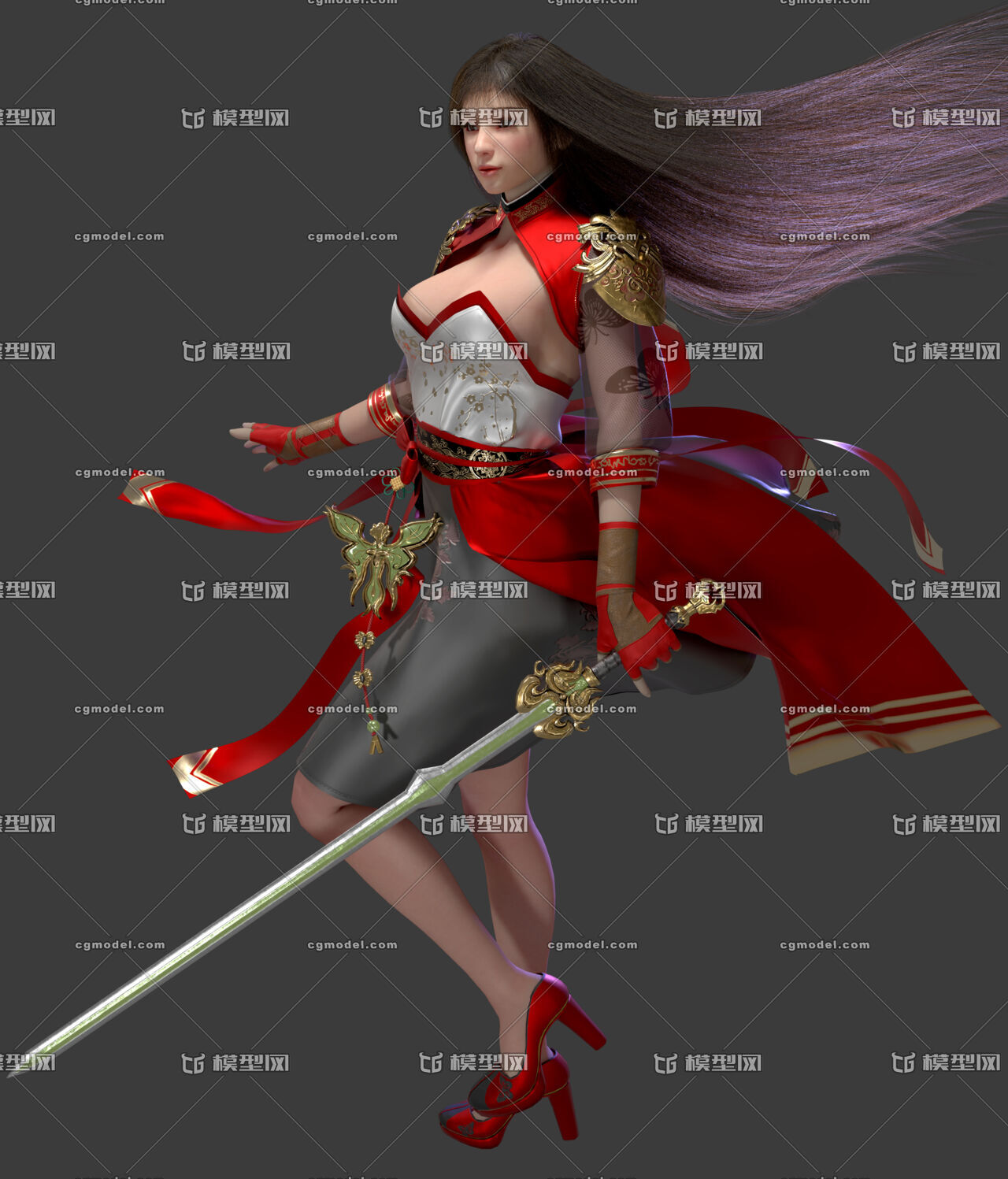 中国风古代女剑士