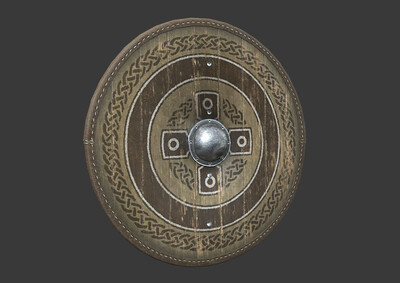 写实 盾牌 防御盾 pbr次世代 北欧 维京人 狂战士 中世纪 战士 古代