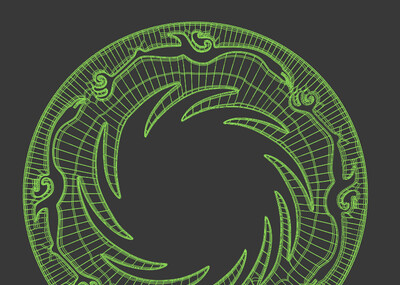 太阳神鸟模型三星堆古物