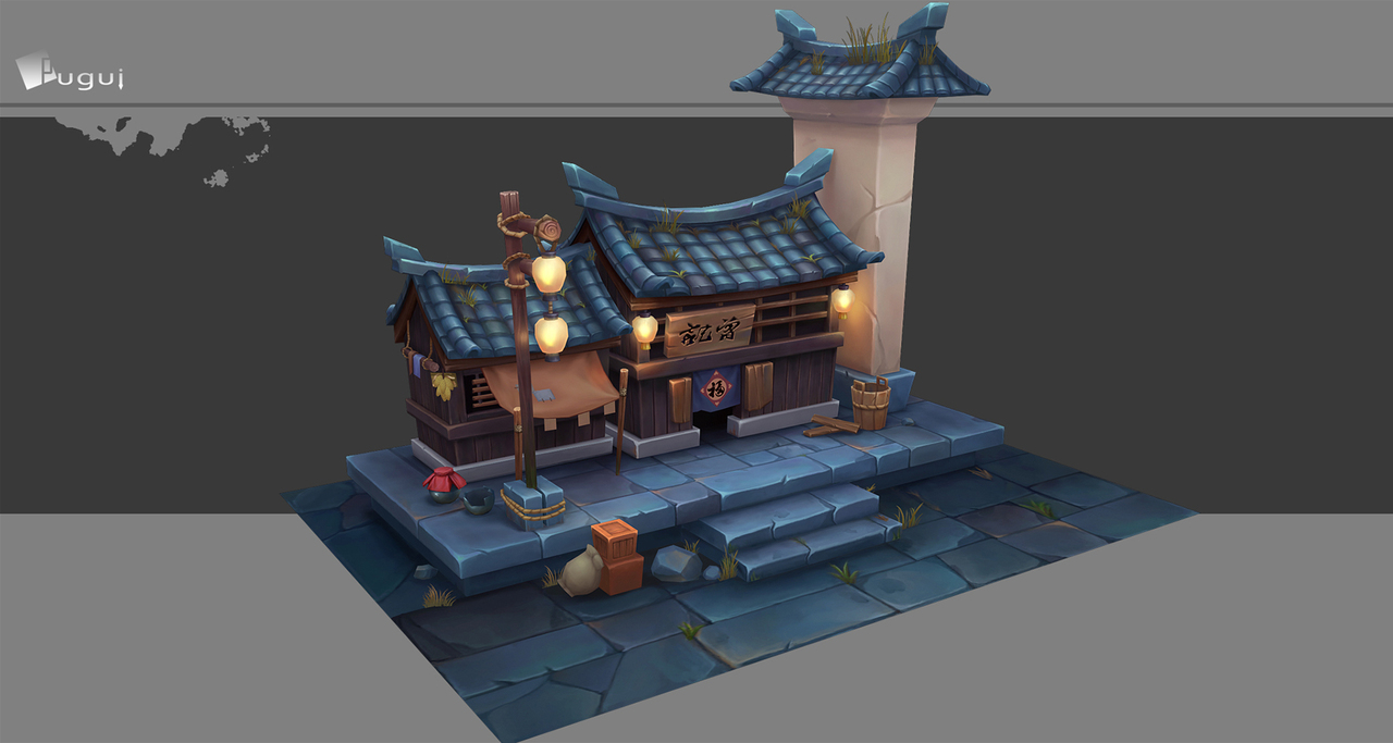 【pugui游戏】12期精品班学员手绘场_puigui游戏作品_场景/空间/建筑