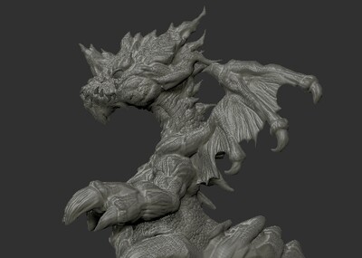 次时代高模 龙 可3d打印_路人模作品_动物恐龙_cg模型网