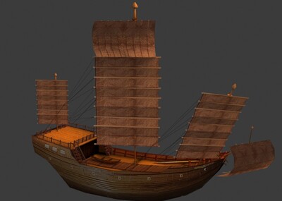 中国古代战船_lang7986110作品_船艇古代船/仿古船_cg模型网