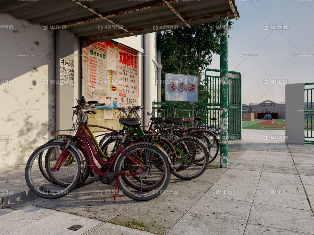 自行車車棚,破舊車棚,廢棄自行車