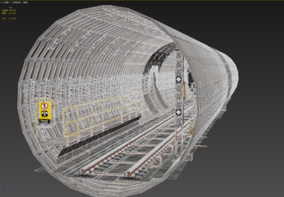 次世代 pbr 地铁列车隧道场景 地铁 列车 隧道 轨道 火车轨道 可拼接