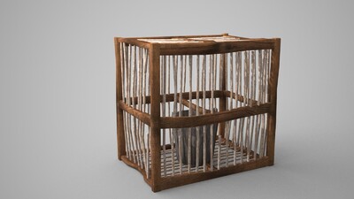 木板牢笼3D模型模型-古代场景模型库-3ds Max(.max)模型下载-cg模型网