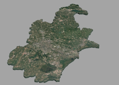 天津地形地势图图片