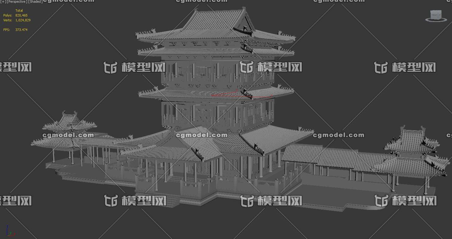 古代阁楼 古建模型-历史建筑模型库-3ds Max(.max)模型下载-cg模型网