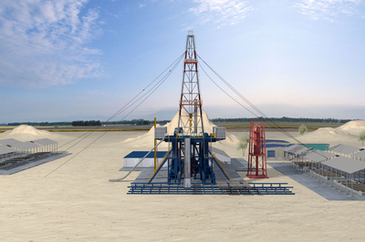 石油井架钻井平台场景