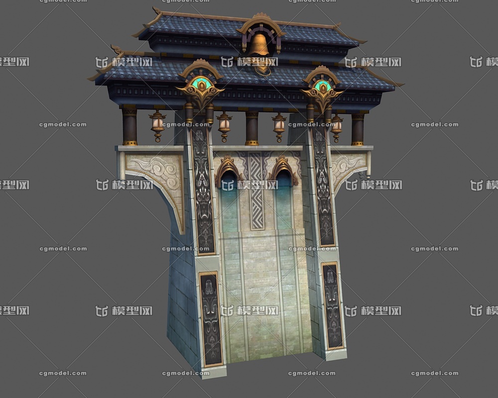 塔墙 古代瞭望塔模型-古代场景模型库-3ds Max(.max)模型下载-cg模型网
