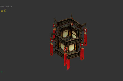 宫灯 灯笼中式宫灯 明代六角宫灯 3d模型 简模