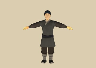 古代脚夫,古代市民,古代平民,古代农民,古代店小二,古代男人模型