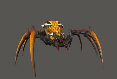 带完整动画 剧毒蜘蛛    pbr材质  毒蜘蛛