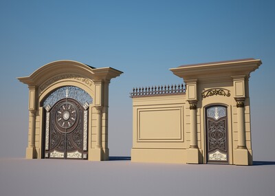 欧式大门 欧式入口 欧式门 欧式别墅门 欧式大门入口 欧式风格大门