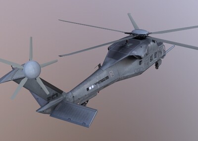 ruh-60 隐形黑鹰 中型通用直升机 silent hawk 2k贴图 军用武器 飞机