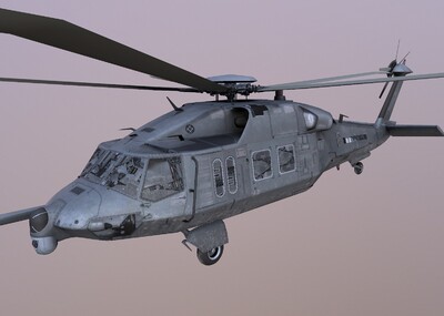 ruh-60 隐形黑鹰 中型通用直升机 silent hawk 2k贴图 军用武器 飞机