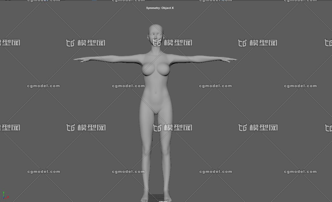 Maya标准布线女性人体模型 Cg模型网 Cgmodel 三维设计师交流互动平台 专注多品类3d模型下载 原创作品分享 软件学习