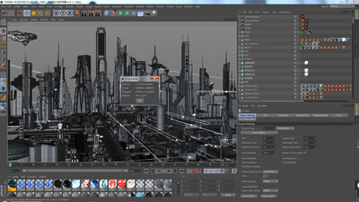 C4D赛博朋克风格大型科幻城市场景模型-科幻场景模型库-Cinema 4D(.c4d)模型下载-cg模型网