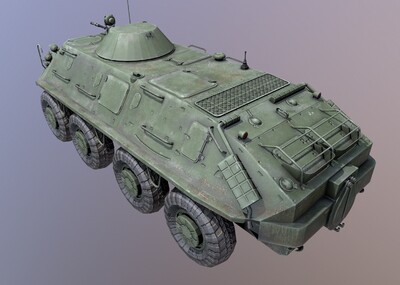 btr-60轮式装甲输送车 前苏联研制 2k贴图