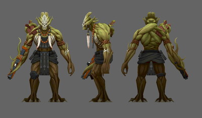 卡通树妖,巨人格鲁特,树精灵,森林战士,_hlhyrjw作品_人物异形怪物_cg