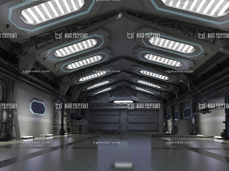 空间站通道 科幻场景模型-科幻场景模型库-3ds Max(.max)模型下载-cg模型网