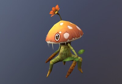 卡通蘑菇小怪带动画蘑菇精