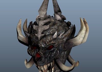 怪兽武器,流星骷髅锤带贴图绑定_xuanyue作品_武器冷兵器_cg模型网