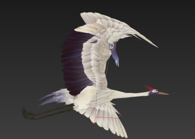 仙侠小说仙鹤_草八刀作品_动物飞禽_cg模型网