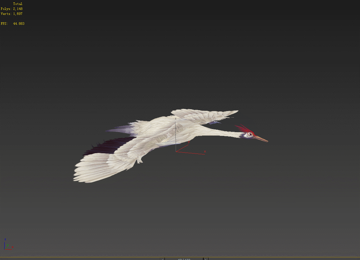 仙侠小说仙鹤_草八刀作品_动物飞禽_cg模型网