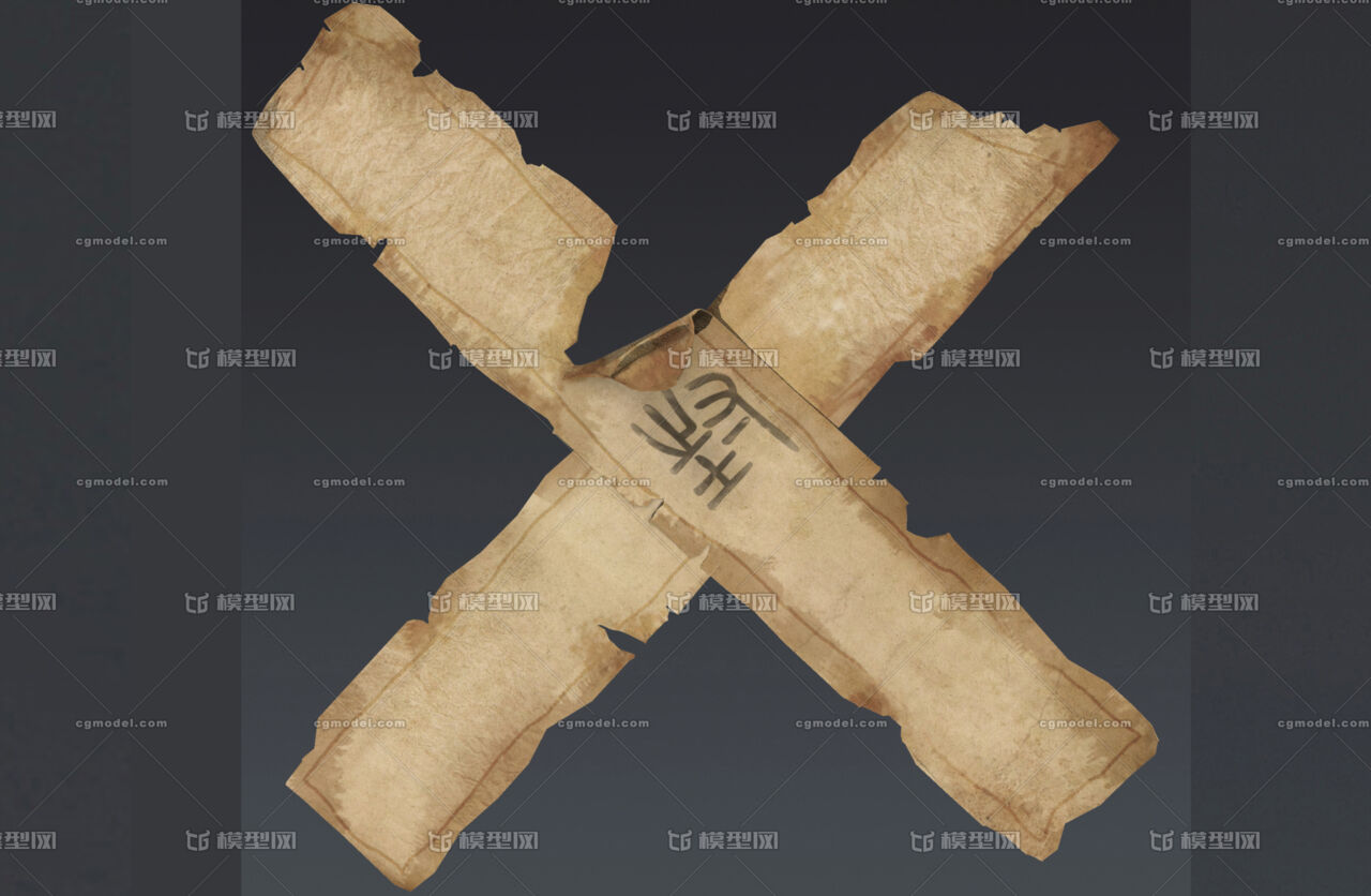 封条 古代封条模型-场景部件模型库-Maya(.ma/.mb)模型下载-cg模型网