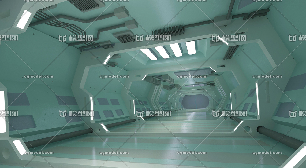空间站通道 飞船降落点模型-科幻场景模型库-3ds Max(.max)模型下载-cg模型网