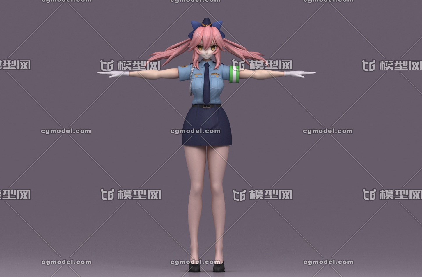 二次元警服女孩 女警察  动漫女孩   女人