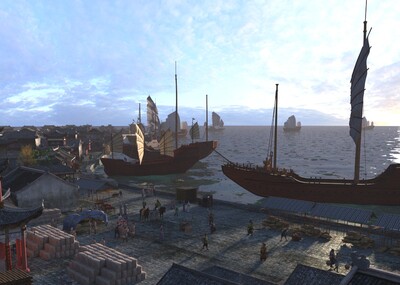 古代建筑 古建 古代人 古代码头 古代造船 古代仓库 古代港口 古代