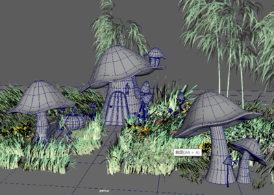 蘑菇屋场景练习模型-自然场景模型库-Maya(.ma/.mb)模型下载-cg模型网