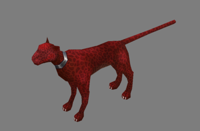 豹子 卡通豹 红色豹子 低模豹子