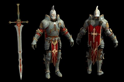 次世代 中世纪 西方欧洲铠甲战士十字军骑士卫兵守卫者守护者城堡守卫