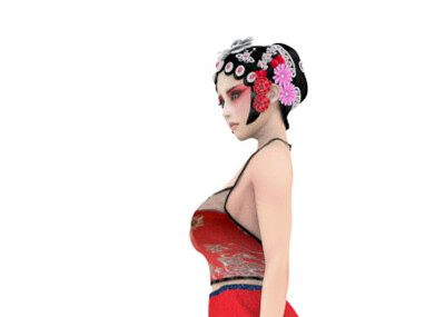 花旦 京剧装 肚兜 美女