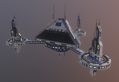 次世代 科幻 飞船补给站 空间站 堡垒 太空补给站 卫星 能源补给站