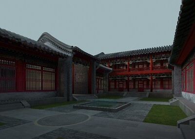 古建四合院_ming10作品_場景古代場景_cg模型網