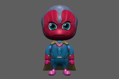 玩具手办_漫威英雄玩具 q版幻视 超级英雄