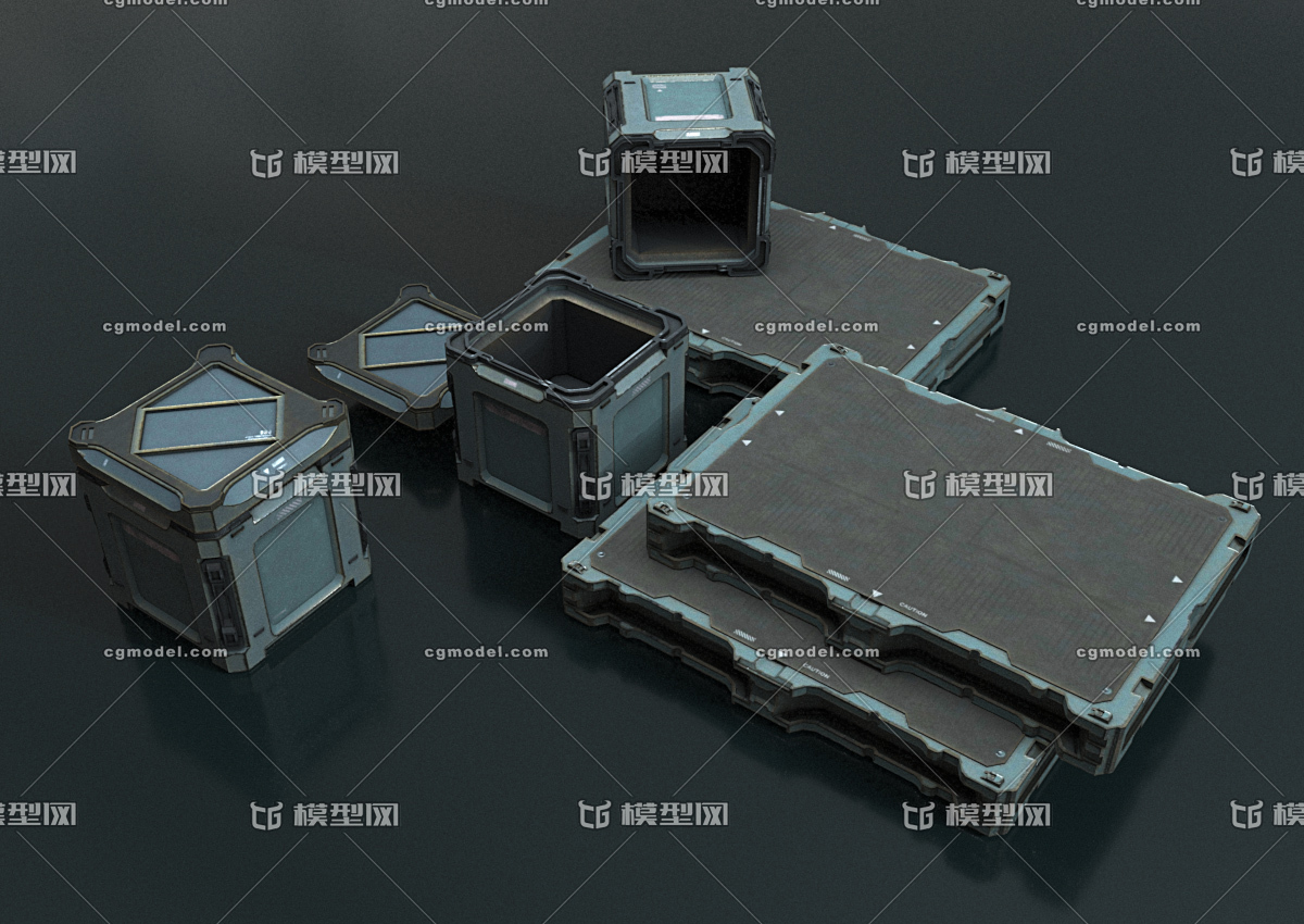 pbr次世代 科幻箱子 装备箱 设备箱 工具箱 容器 写实科幻元素 场景