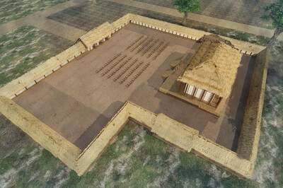 茅草屋二里头宫殿部落原始人生活