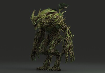 超精细 千年树妖王 森林树王 次世代 泰_436437作品_人物异形怪物_cg