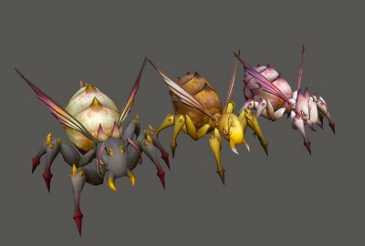 三款 巨型 蚁后 手绘带动画 蚂蚁皇后 giant ant queen