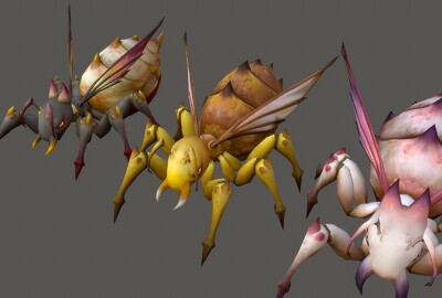 三款 巨型 蚁后 手绘带动画 蚂蚁皇后 giant ant queen