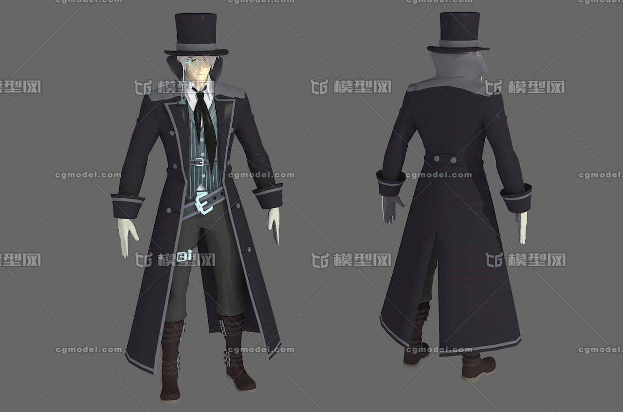 卡通绅士 魔术师 大侦探 怪盗 盗贼 帅哥 男神 绅士套装 先生 青年
