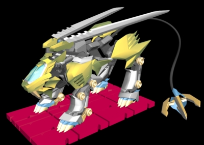 zoids wild  盾狮 机器动物 机器狮子 机器老虎