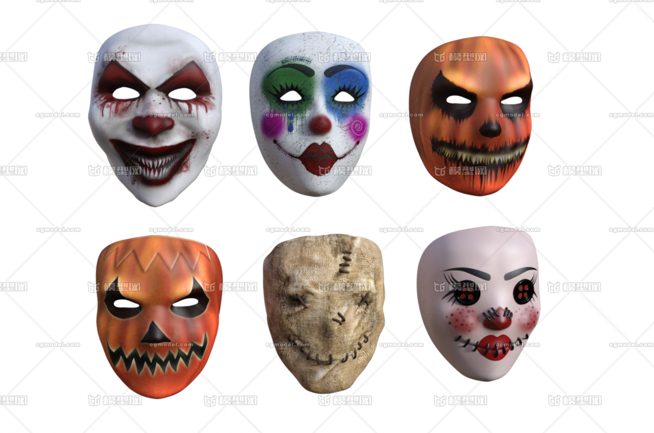 小丑面具 万圣节南瓜面具 木乃伊面具
