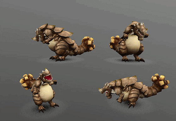 带完整动画 盔甲锤龙  尾锤龙 石锤龙