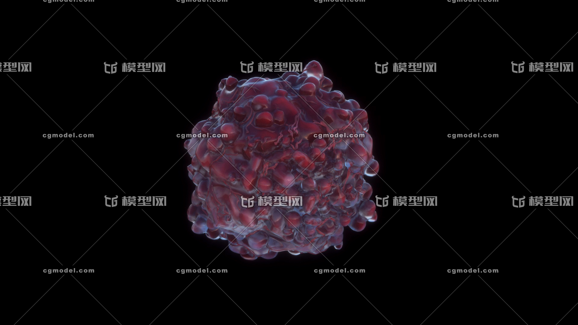细胞 细胞核 细菌 肿瘤 支原体 化学_风茶茶作品_人物人体器官_cg模型