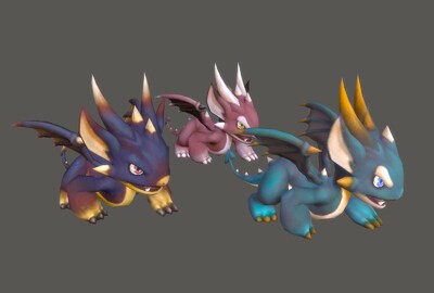 带动画 卡通龙幼崽 可爱  火龙  幼龙 小龙仔